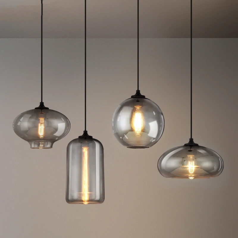 Vintage fog gray glass chandelier living room Nordic Led hanging lamp attic industrial hanging lamp decorative lamp
Vintage fog gray glass chandelier living room Nordic Led hanging lamp attic industrial hanging lamp decorative lamp
