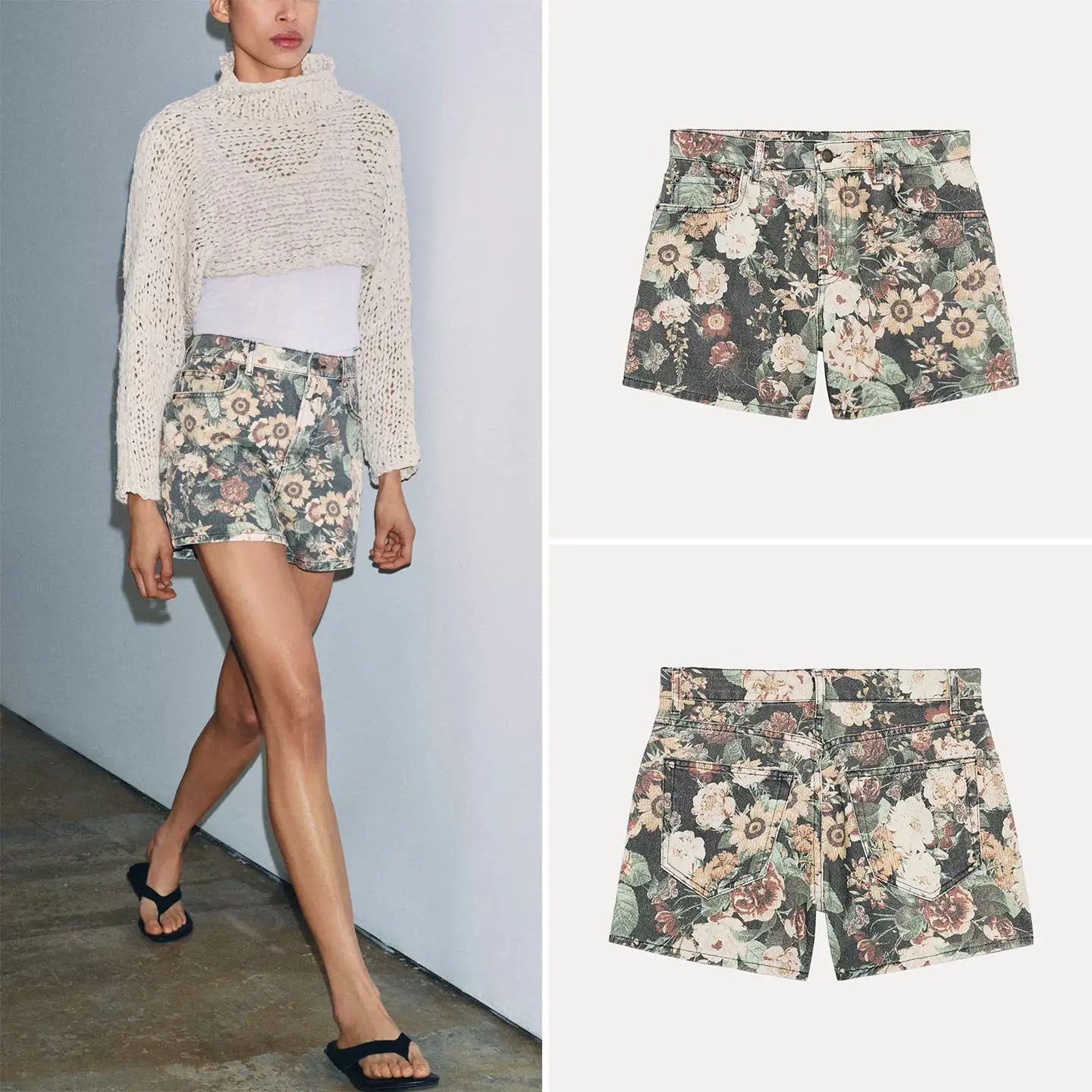 Casual Floral Print Straight Leg Short Pants Women's Summer Vintage Waist High Fashion Zadata Brand Short Shorts
Casual Floral Print Straight Leg Short Pants Women's Summer Vintage Waist High Fashion Zadata Brand Short Shorts