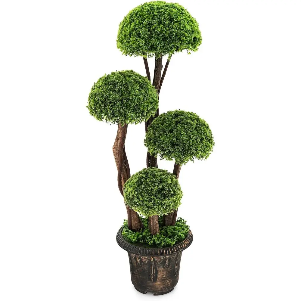 Ball Shaped Topiary Tree with Retro Cement Pot, 4 Boxwood Balls, Outdoor/Indoor Plant for Porch, Garden, Front Door
Ball Shaped Topiary Tree with Retro Cement Pot, 4 Boxwood Balls, Outdoor/Indoor Plant for Porch, Garden, Front Door