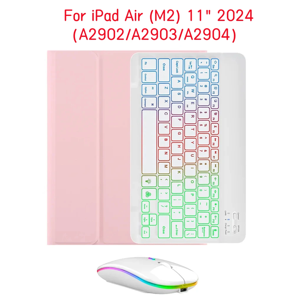 For iPad Air 6 2024 11" Case Keyboard Mouse Rainbow Backlight Korean Spanish Arabic Magic Keyboard Funda for iPad Air 11" 2024
For iPad Air 6 2024 11" Case Keyboard Mouse Rainbow Backlight Korean Spanish Arabic Magic Keyboard Funda for iPad Air 11" 2024