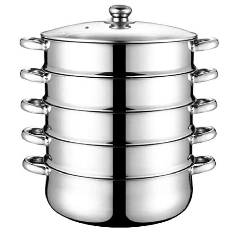 Stainless Steel Steamer 5 Tier Steamer Pots with Lid Cookware Steaming Pots 5 Layers 28cm
Stainless Steel Steamer 5 Tier Steamer Pots with Lid Cookware Steaming Pots 5 Layers 28cm