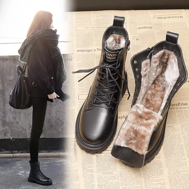 Women's Winter Boot Thickened Fluffy Mid-calf Waterproof Anti-slip Fur Leather Integrated Warm Cotton Shoes Boots
Women's Winter Boot Thickened Fluffy Mid-calf Waterproof Anti-slip Fur Leather Integrated Warm Cotton Shoes Boots