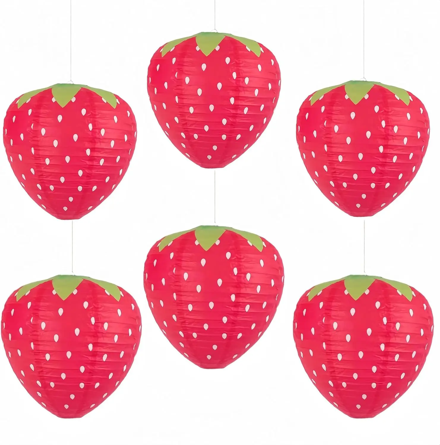 6PCS Strawberry Paper Lanterns, 8 Inch Hanging Decor for Party Wedding Garden
6PCS Strawberry Paper Lanterns, 8 Inch Hanging Decor for Party Wedding Garden
