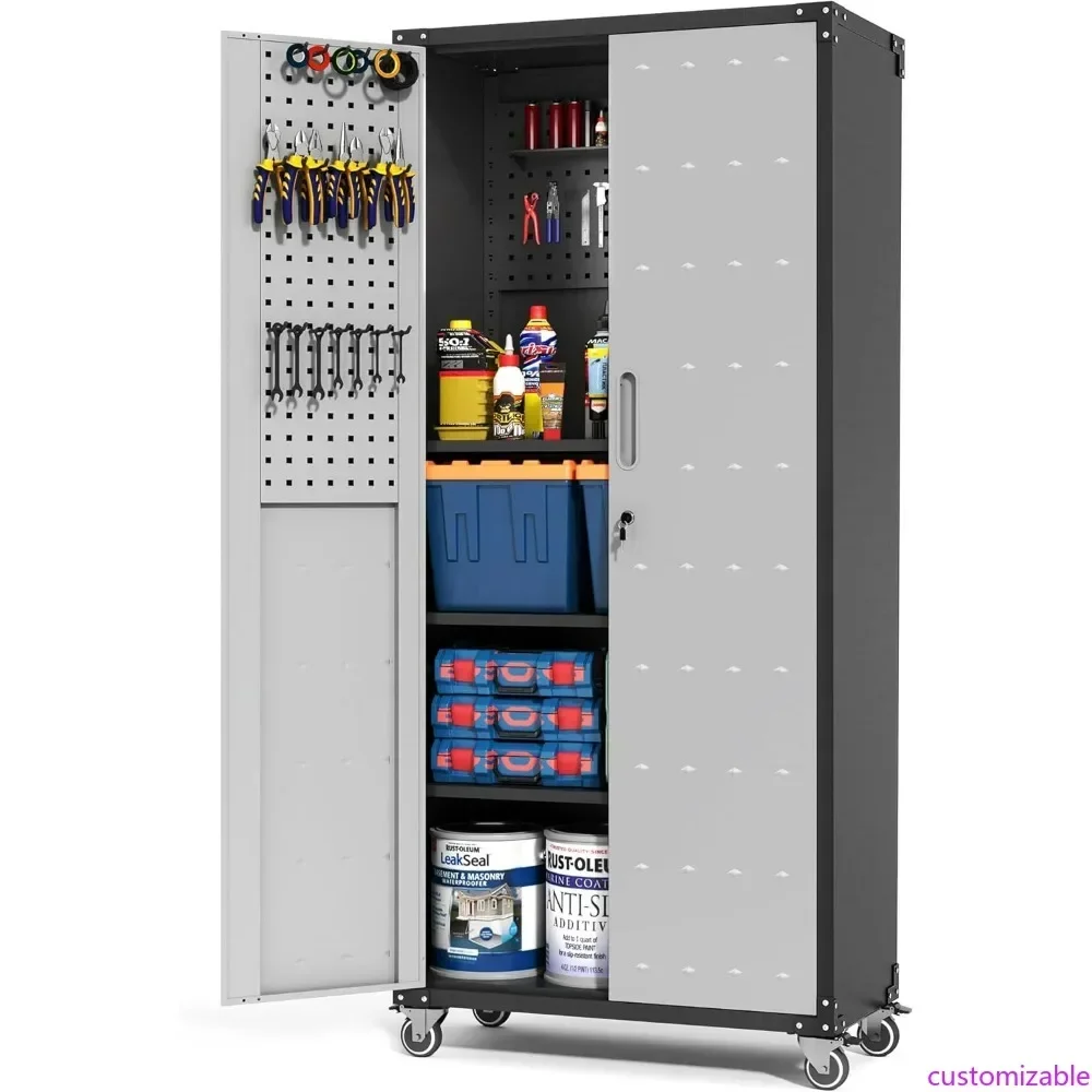Hot-selling71-Inch Tall Garage Metal Storage Cabinet with Pegboard, Adjustable Shelves, and Doors, Including Rolling Tool Cabine
Hot-selling71-Inch Tall Garage Metal Storage Cabinet with Pegboard, Adjustable Shelves, and Doors, Including Rolling Tool Cabine