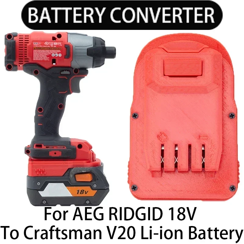 Adapter for AEG RIDGID 18V LI-Ion Converter To Craftsman V20 LI-Ion Battery Portable Wireless Power Tool Accessory
Adapter for AEG RIDGID 18V LI-Ion Converter To Craftsman V20 LI-Ion Battery Portable Wireless Power Tool Accessory
