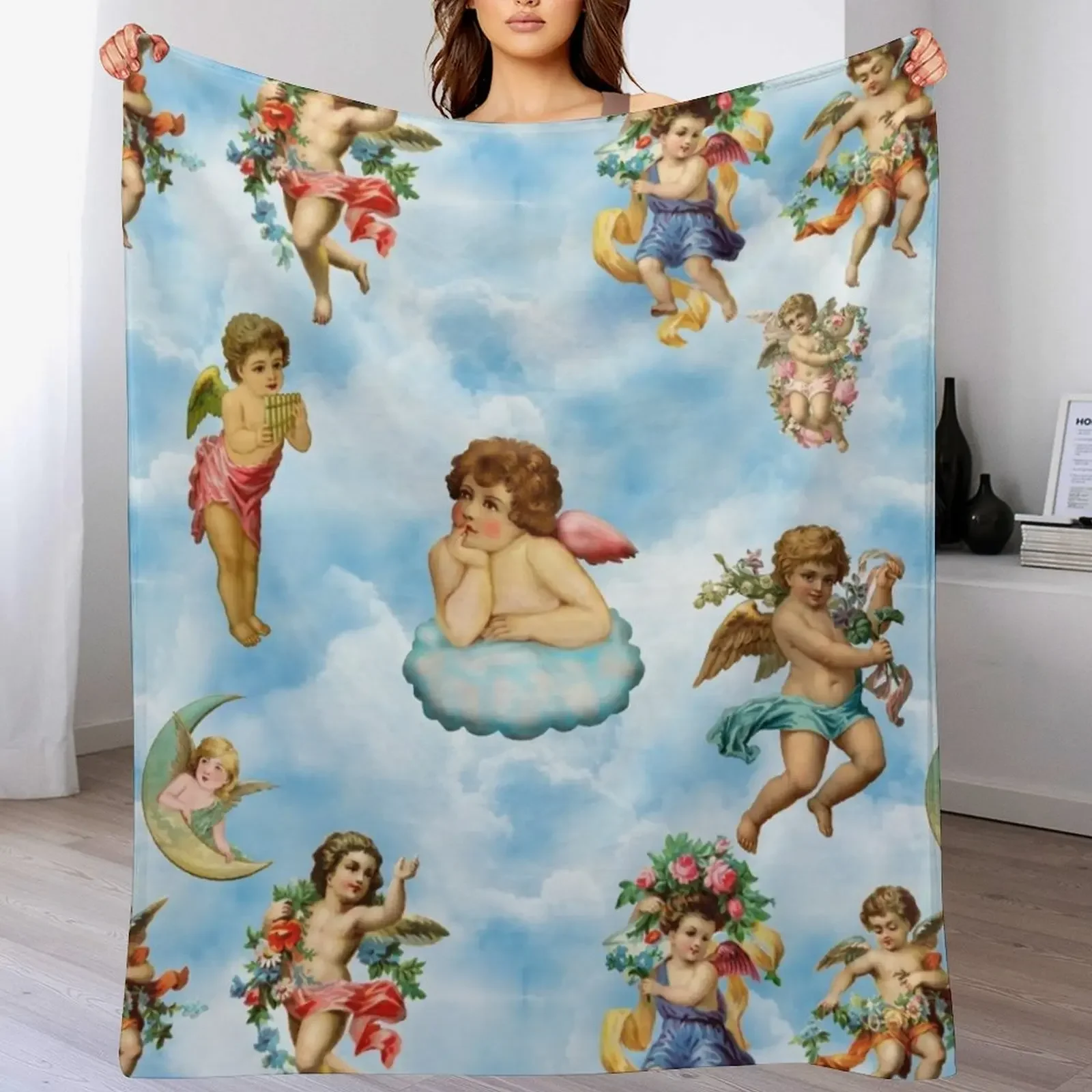 angel cherub clouds antique Throw Blanket Soft Breathable Blanket for Night Sleeping
angel cherub clouds antique Throw Blanket Soft Breathable Blanket for Night Sleeping