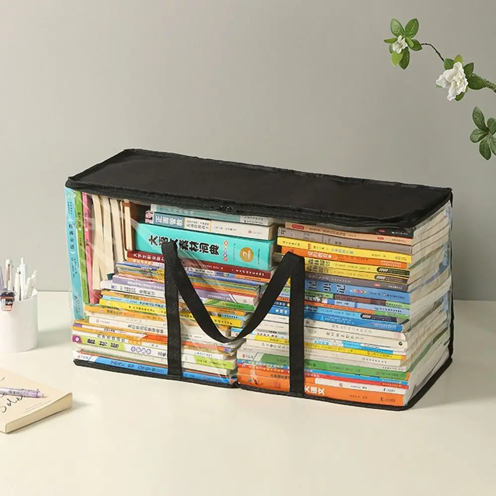 Visual Transparent Book Storage Bag Dustproof Waterproof Books Collection Container Large Capacity with Handle
Visual Transparent Book Storage Bag Dustproof Waterproof Books Collection Container Large Capacity with Handle
