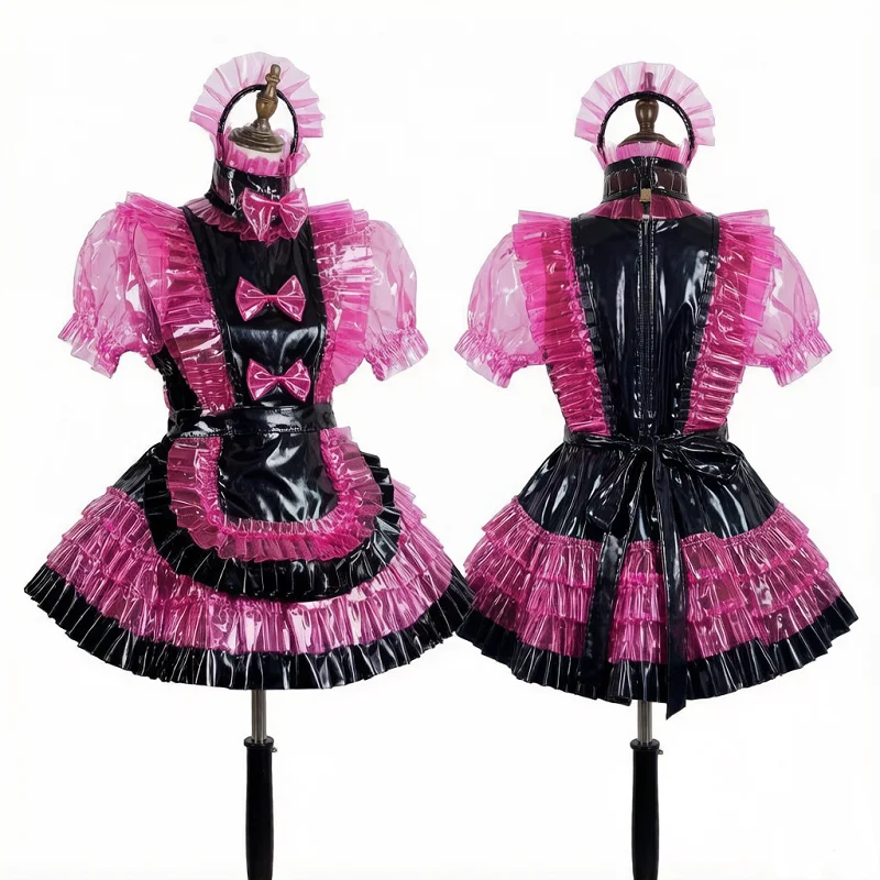 Girl Baby Sissy Maid Pink PVC Lockable Dress cosplay costumes Tailor-made
Girl Baby Sissy Maid Pink PVC Lockable Dress cosplay costumes Tailor-made