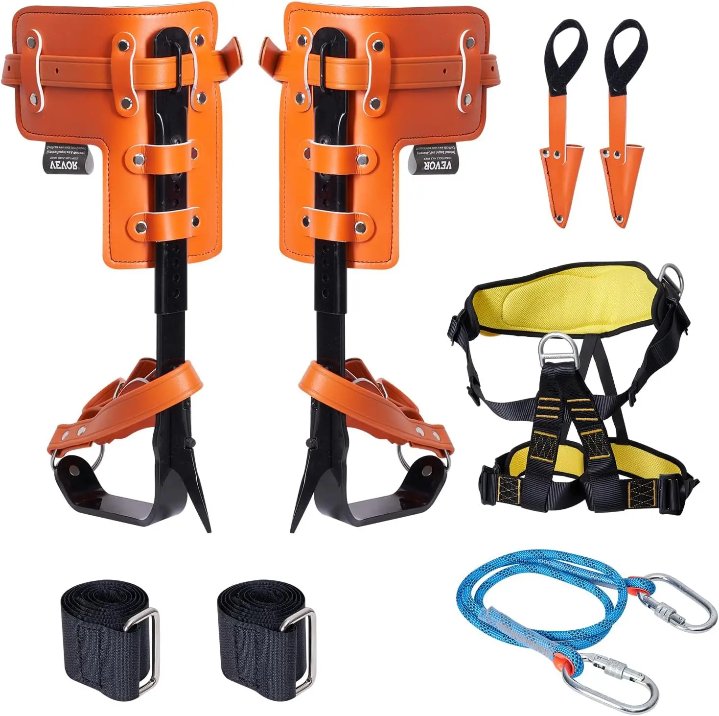 Adjustable Tree Climbing Spikes Set with Safety Harness and Rope, 350lbs Load Capacity for Arborists and Fruit Picking
Adjustable Tree Climbing Spikes Set with Safety Harness and Rope, 350lbs Load Capacity for Arborists and Fruit Picking