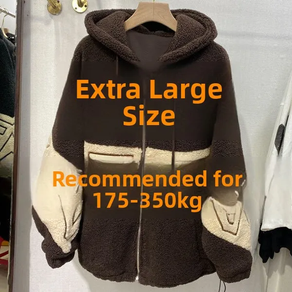 Extra Large Size Autumn Winter New Style Warm Lamb Velvet Sweatshirt Loose 350 Pounds Slimming Casual Cotton Jacket
Extra Large Size Autumn Winter New Style Warm Lamb Velvet Sweatshirt Loose 350 Pounds Slimming Casual Cotton Jacket