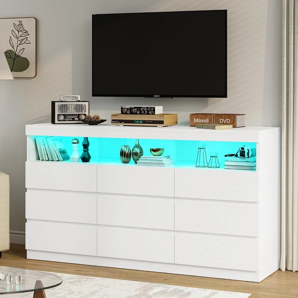 Hot Sale.9 Drawer Large Chest of Dresser Handle Free for Bedroom w/LED Lights&Charging Station,for Living Room,Entryway-NEW
Hot Sale.9 Drawer Large Chest of Dresser Handle Free for Bedroom w/LED Lights&Charging Station,for Living Room,Entryway-NEW