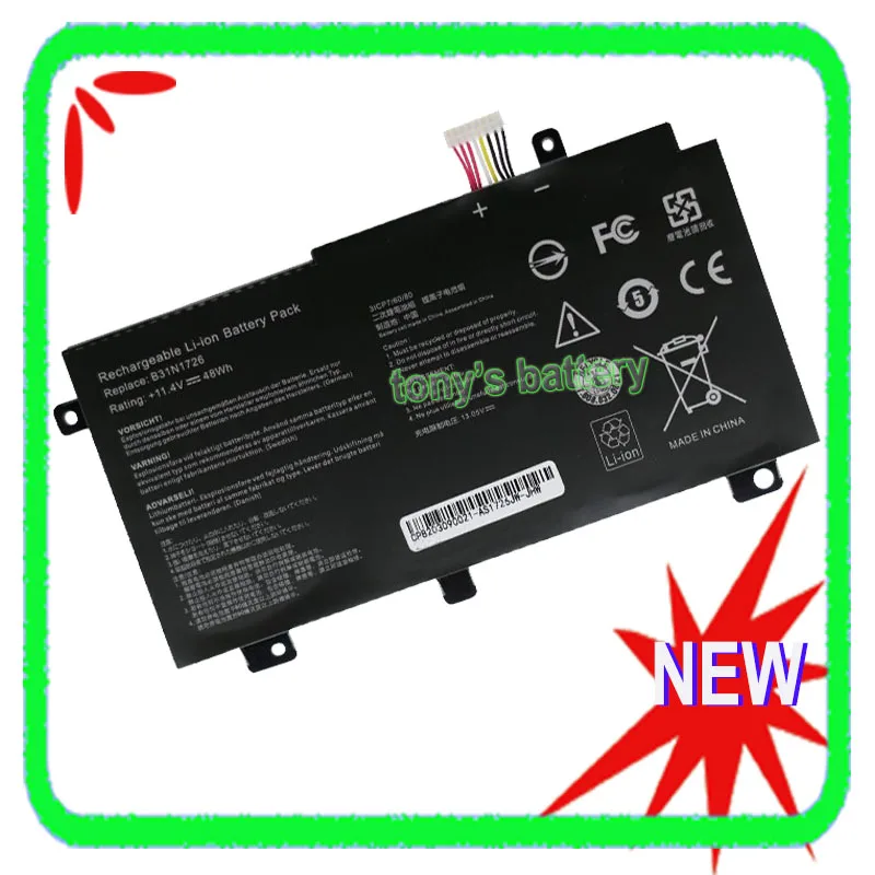 New B31N1726 Laptop Battery For Asus TUF FX504GD FX504GM FX504GE FX505 FX505DT FX80 FX80GD FX80GM FX86 FX86FM FX86FE
New B31N1726 Laptop Battery For Asus TUF FX504GD FX504GM FX504GE FX505 FX505DT FX80 FX80GD FX80GM FX86 FX86FM FX86FE