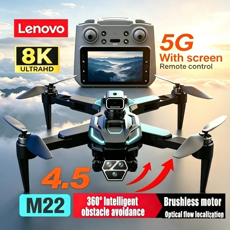 Lenovo M22 MAX 8K Drone 5KM Professional HD Camera Aerial Photography 360° Obstacle Avoidance Brushless FPV Quadcopter Toy
Lenovo M22 MAX 8K Drone 5KM Professional HD Camera Aerial Photography 360° Obstacle Avoidance Brushless FPV Quadcopter Toy