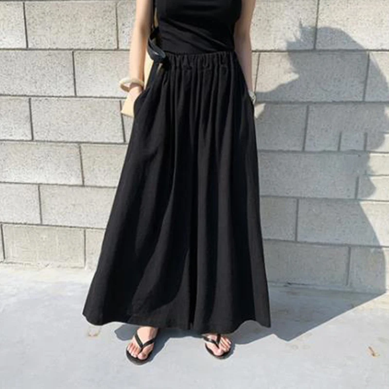 Combhasaki Women Chic Loose Fit Solid Color Wide Leg Pants Elegant High Waist Casual Long Trousers with Pockets Streetwear
Combhasaki Women Chic Loose Fit Solid Color Wide Leg Pants Elegant High Waist Casual Long Trousers with Pockets Streetwear