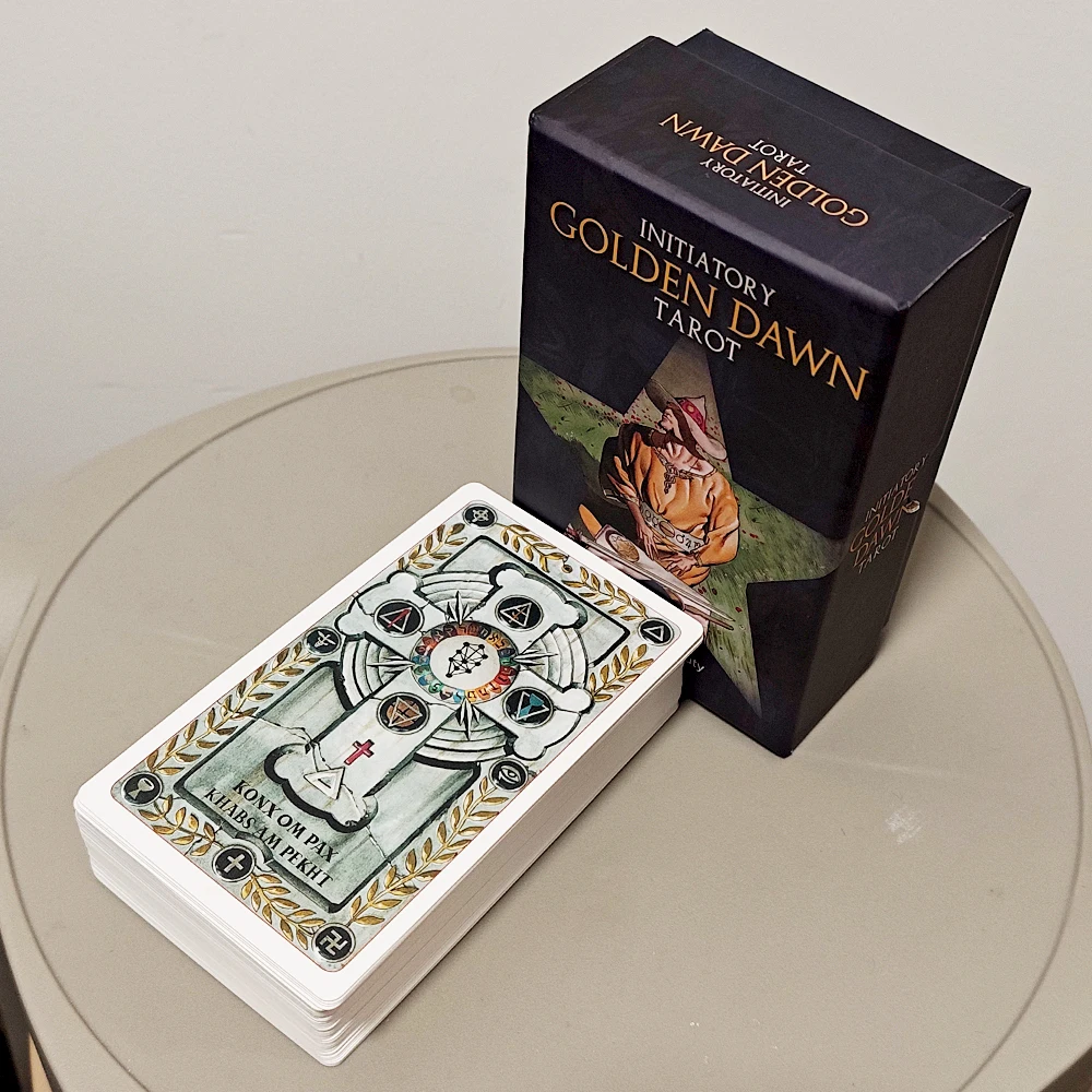 Initiatory Golden Dawn Tarot Deck 78 Cards Occult Esoteric Divination Game Set 12*7cm in Rigid Box Double-embossed Cardstock
Initiatory Golden Dawn Tarot Deck 78 Cards Occult Esoteric Divination Game Set 12*7cm in Rigid Box Double-embossed Cardstock