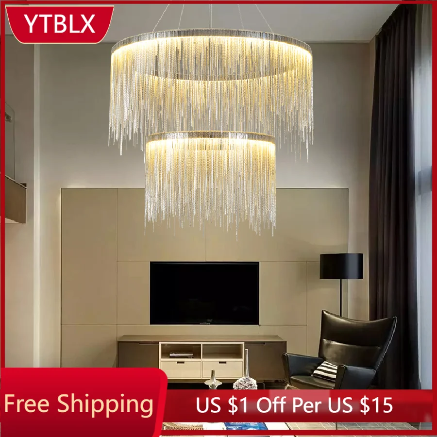 Modern Tassel Chandelier Chrome Led Indoor Decor Pendant Light For Living Room Restaurant Hotel Kitchen Island Lustre Lamp New
Modern Tassel Chandelier Chrome Led Indoor Decor Pendant Light For Living Room Restaurant Hotel Kitchen Island Lustre Lamp New