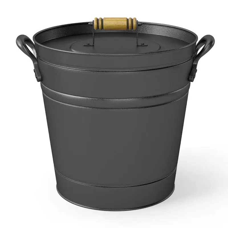 2.9 Gallon Metal Coal Ash Can with Wooden Lid and Side Grips for Fireplace Fire Pits
2.9 Gallon Metal Coal Ash Can with Wooden Lid and Side Grips for Fireplace Fire Pits