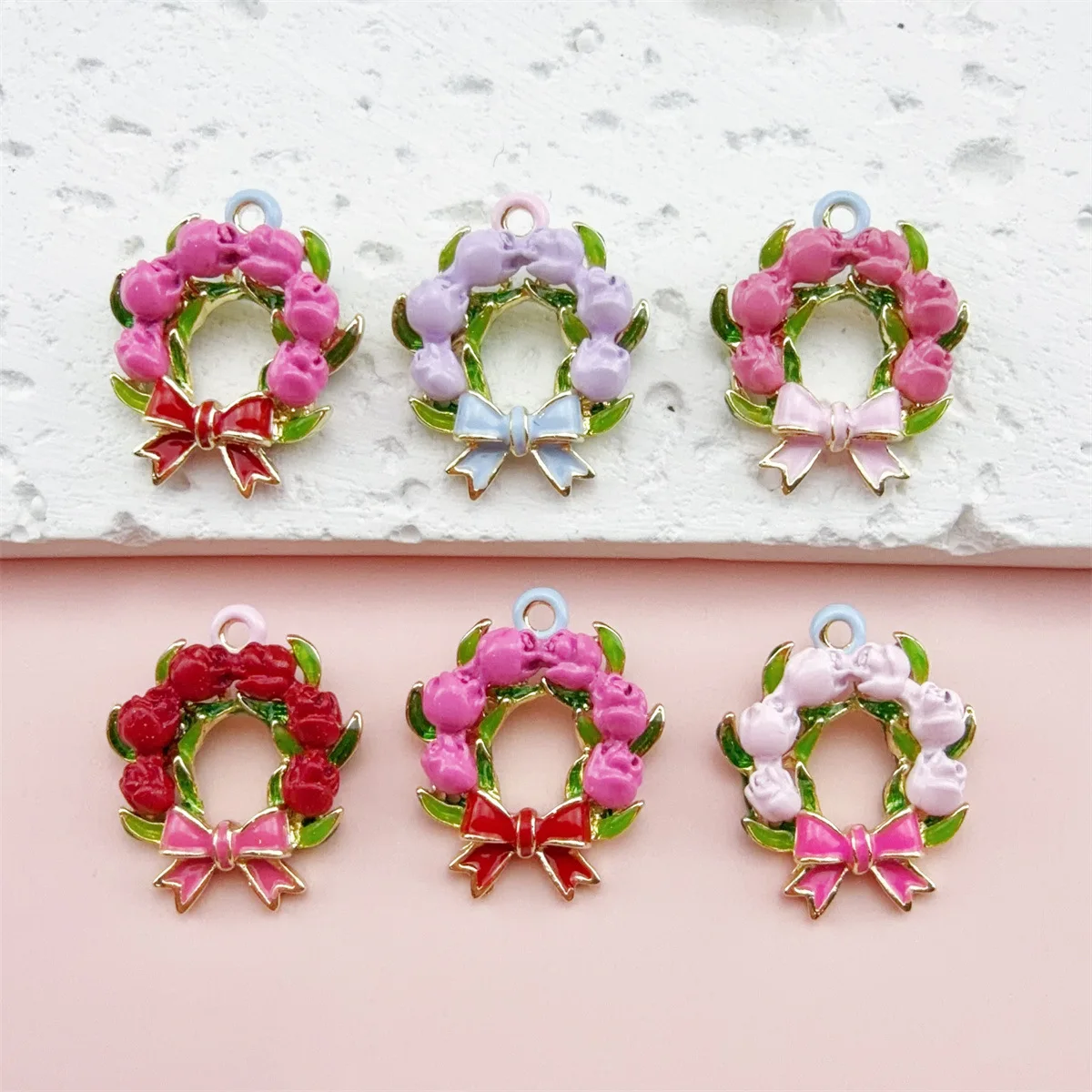 12pcs DIY Mix Alloy Oil-drop Colorful rose flower garland Pendant Jewelry Accessories Bracelet Earrings
12pcs DIY Mix Alloy Oil-drop Colorful rose flower garland Pendant Jewelry Accessories Bracelet Earrings