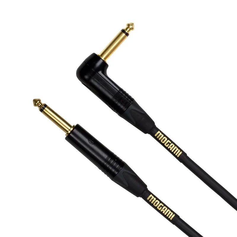 Mogami Gold INSTRUMENT-18R Guitar Instrument Cable,1/4" TS Male Plugs,Gold Contacts,Right Angle and Straight Connectors, 18 Foot
Mogami Gold INSTRUMENT-18R Guitar Instrument Cable,1/4" TS Male Plugs,Gold Contacts,Right Angle and Straight Connectors, 18 Foot
