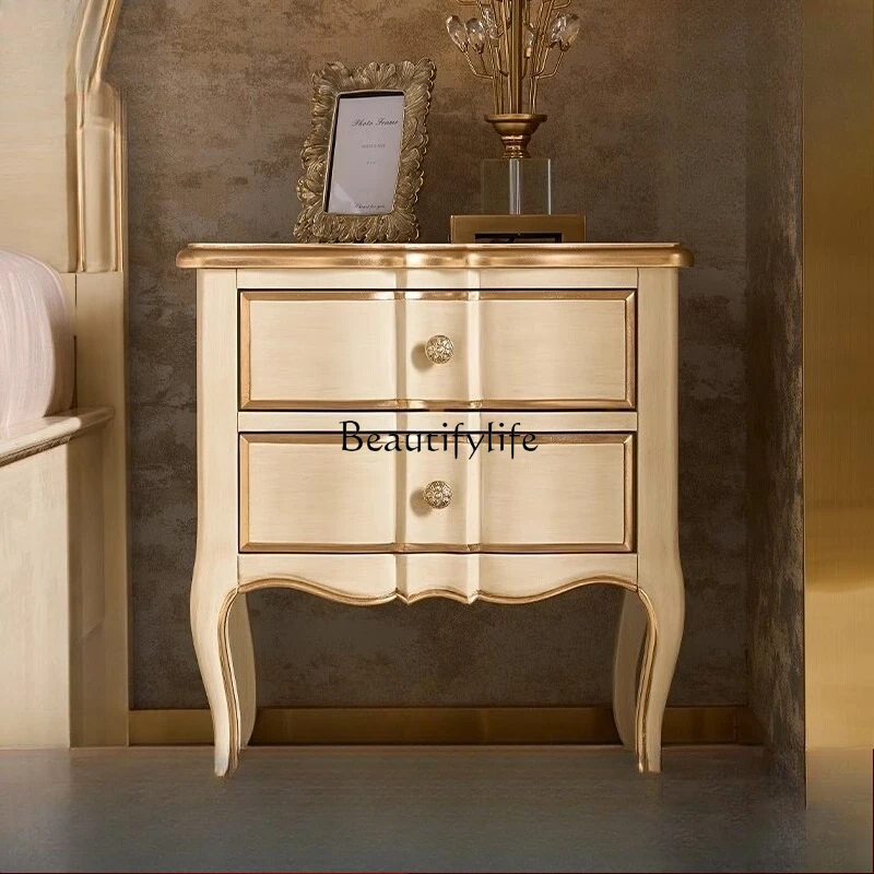 Retro small French solid wood drawer high-end European master bedroom bedside storage cabinet
Retro small French solid wood drawer high-end European master bedroom bedside storage cabinet
