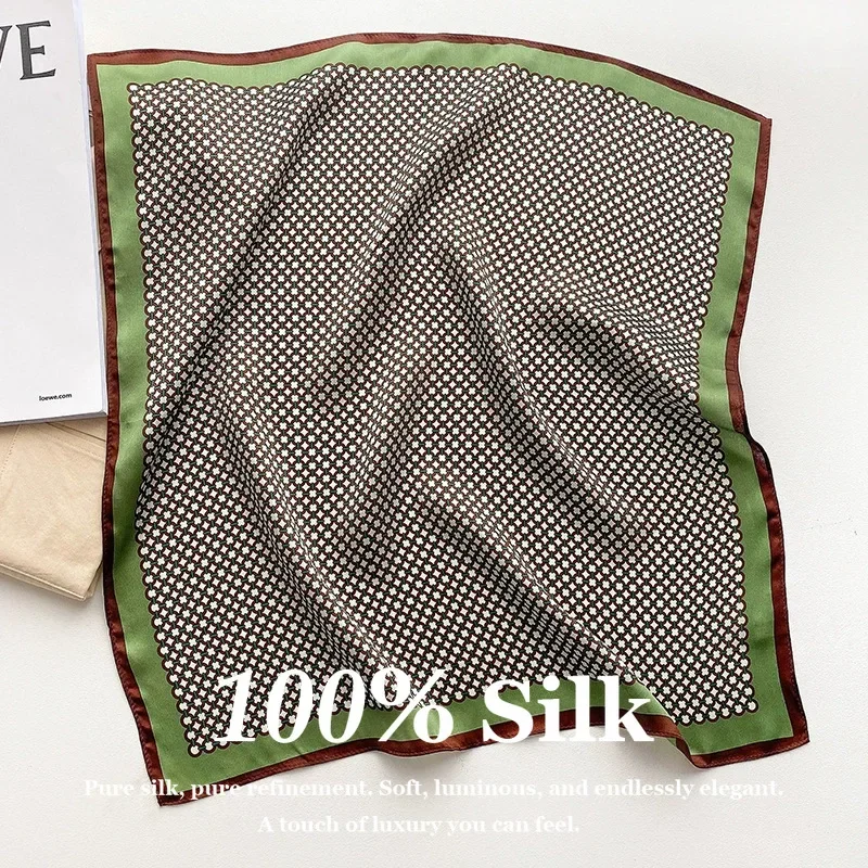 100% Real Silk Scarf Women 53cm Square Head Scarf Fashion Paisley Print Hair Bandana Neck Scarf Neckerchief Female Foulard Shawl
100% Real Silk Scarf Women 53cm Square Head Scarf Fashion Paisley Print Hair Bandana Neck Scarf Neckerchief Female Foulard Shawl