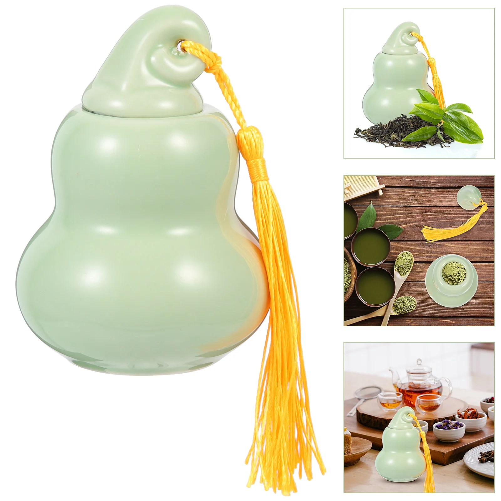 Small Gourd Shaped Ceramic Jar Tea Container with Airtight Lid Multi-Function Storage for Loose Tea Coffee Beans Powder Kitchen
Small Gourd Shaped Ceramic Jar Tea Container with Airtight Lid Multi-Function Storage for Loose Tea Coffee Beans Powder Kitchen