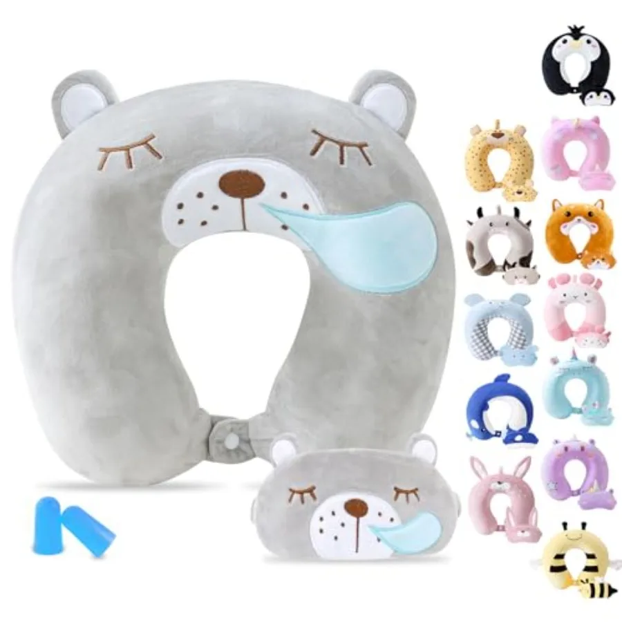 Travel Pillow for Adult Cute Neck Pillow for Traveling Memory Foam Airplane Pillow Sleep Mask Animal Flight Pillow Head Rest Ne
Travel Pillow for Adult Cute Neck Pillow for Traveling Memory Foam Airplane Pillow Sleep Mask Animal Flight Pillow Head Rest Ne
