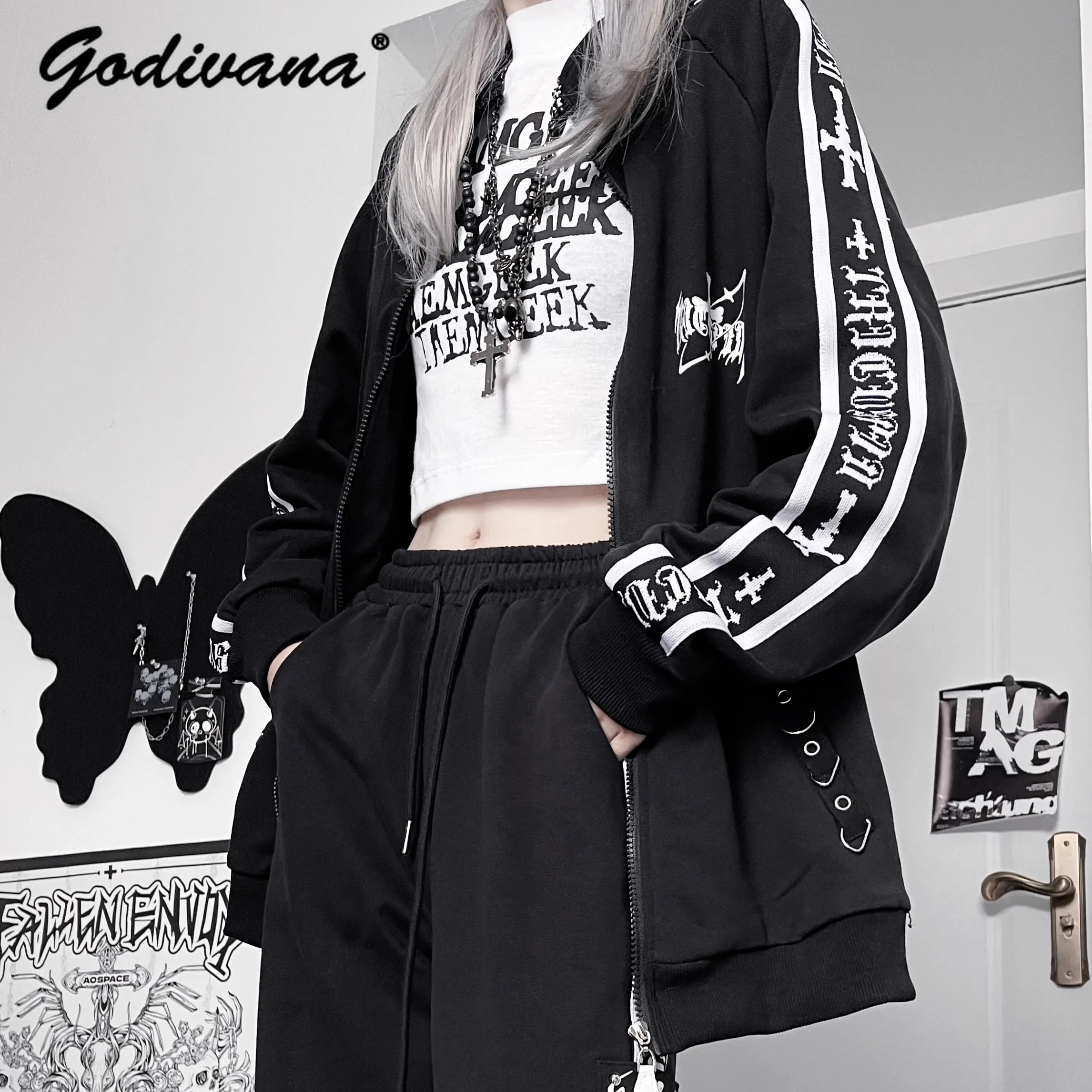 Original Printed Subculture Loose Sportswear Y2K Tracksuit New Autumn Women's Zipper Hoodie Jacket Coat and Pants Set Outfits
Original Printed Subculture Loose Sportswear Y2K Tracksuit New Autumn Women's Zipper Hoodie Jacket Coat and Pants Set Outfits