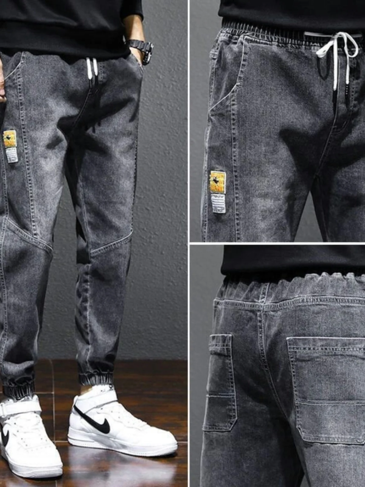 Harajuku Style Men's Jeans Spring Autumn Loose Casual Patchwork Youth Leggings Harlan Long Pants High Elasticity Water Washed
Harajuku Style Men's Jeans Spring Autumn Loose Casual Patchwork Youth Leggings Harlan Long Pants High Elasticity Water Washed