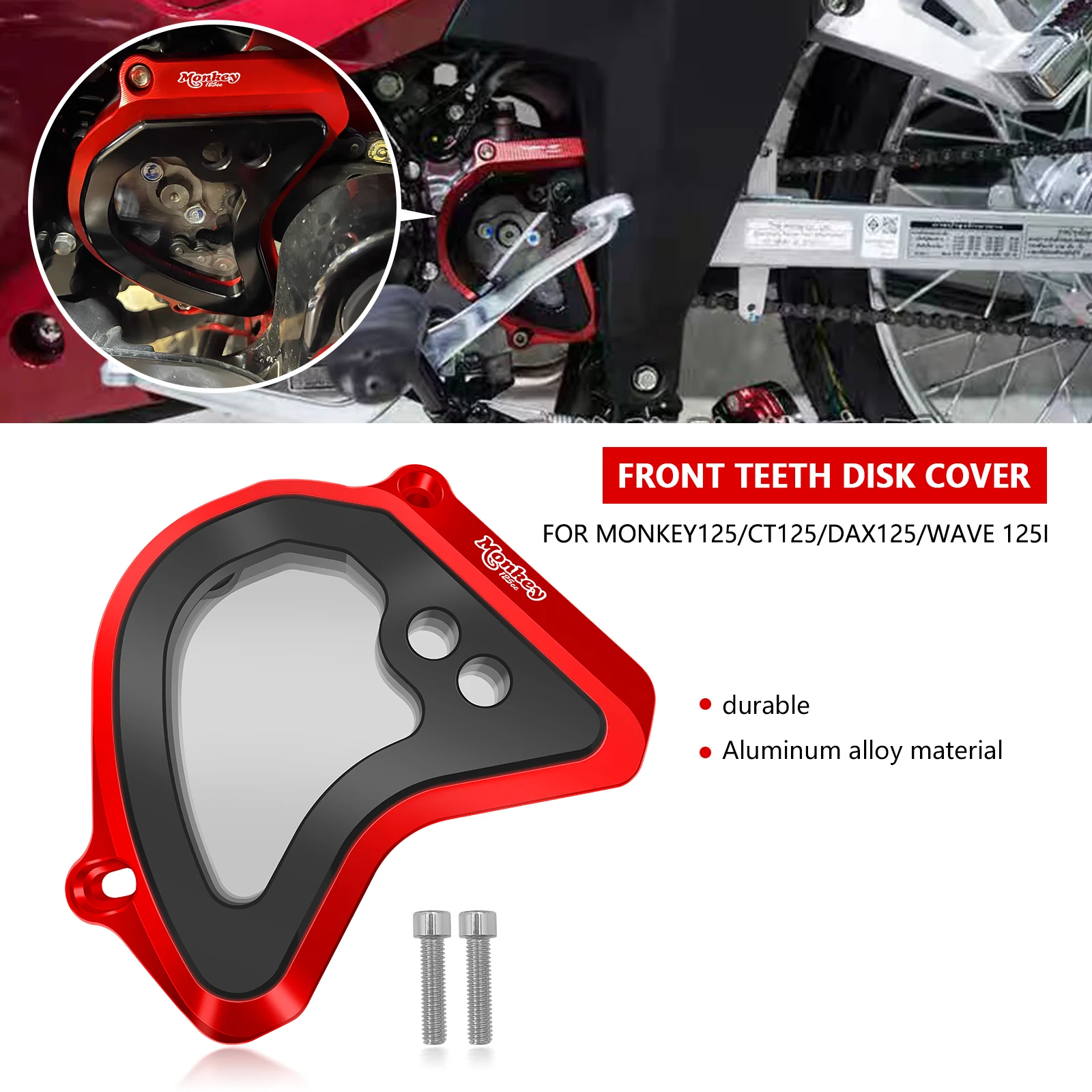 Для Monkey125 DAX ST125 Trail 125 CT125 WAVE-125i 2018-2024 модифицированная передняя крышка мотоцикла, передняя крышка звездочки
Для Monkey125 DAX ST125 Trail 125 CT125 WAVE-125i 2018-2024 модифицированная передняя крышка мотоцикла, передняя крышка звездочки