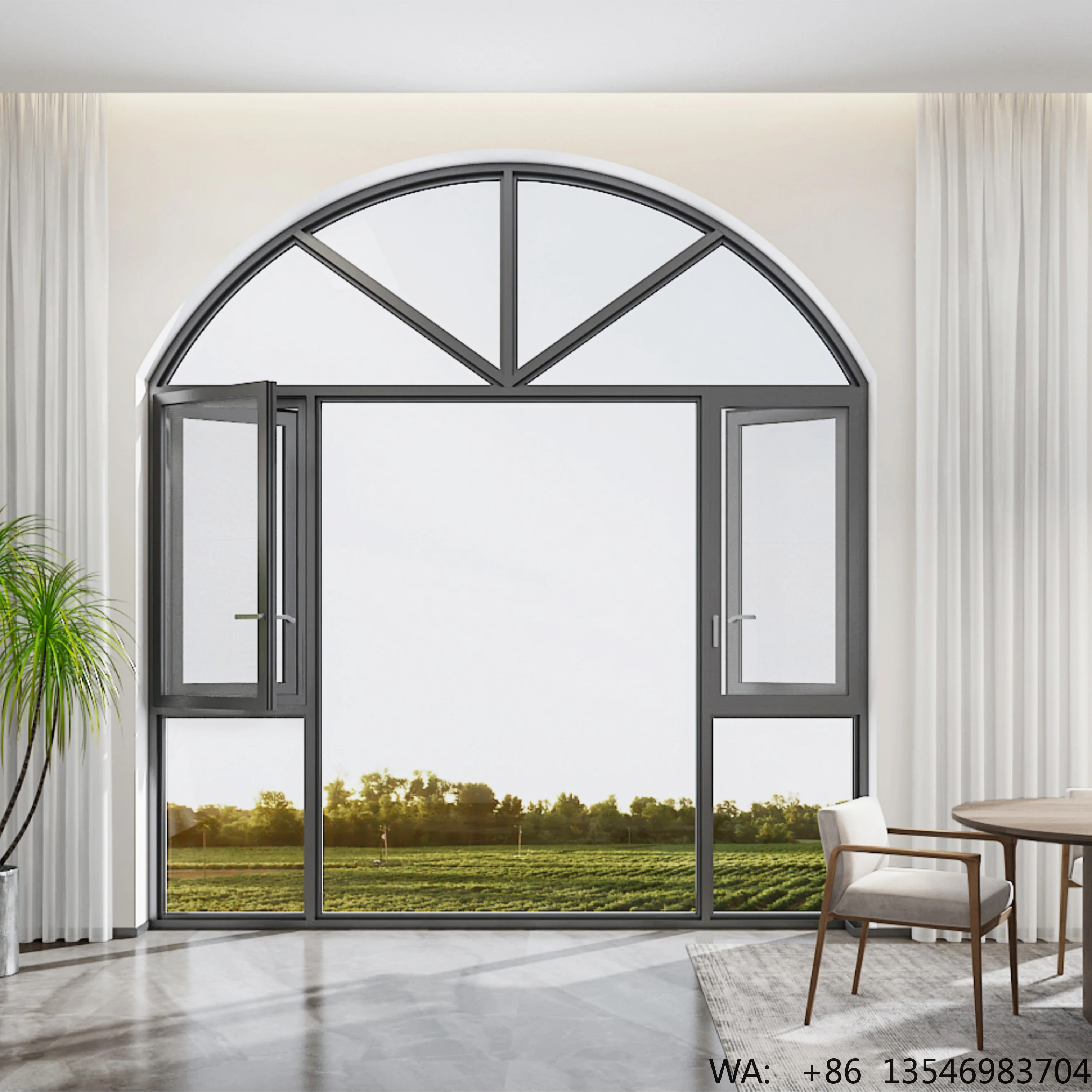 Kalaishi Villa Case Slim Frame Big View Picture Windows Dust Proof Insulate Aluminum Casement Windows
Kalaishi Villa Case Slim Frame Big View Picture Windows Dust Proof Insulate Aluminum Casement Windows