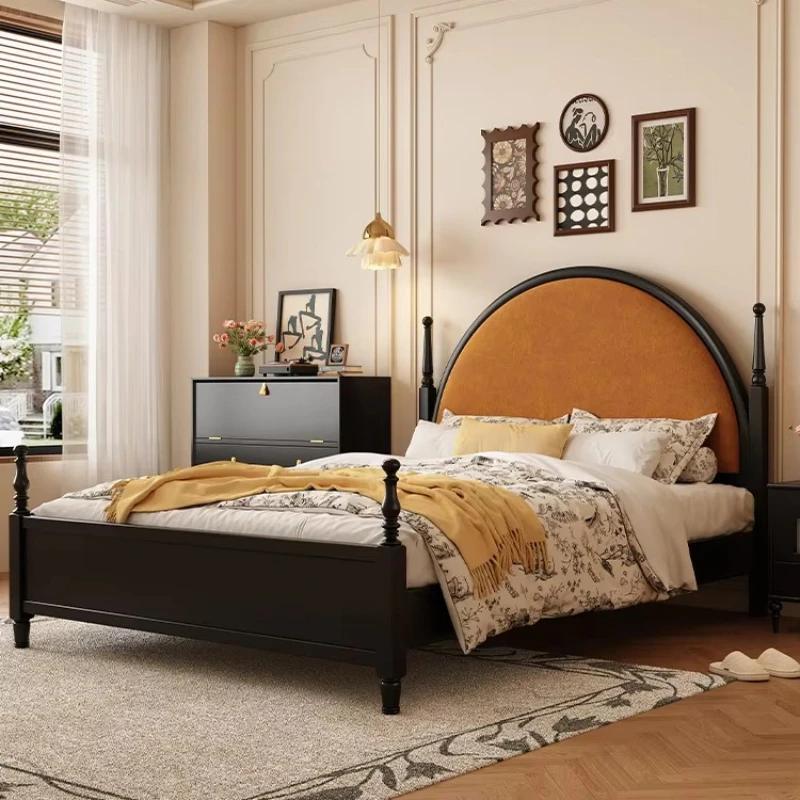 French retro bed, modern minimalist round head American light luxury
French retro bed, modern minimalist round head American light luxury