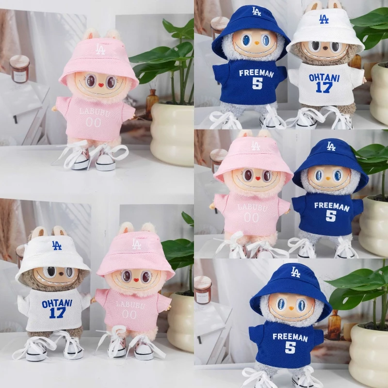 Cute Labubu Doll Clothes 15/17cm Labubu Clothes Sitting Party Number 17/5 Baseball Clothes Children's Diy Doll Accessories Gifts
Cute Labubu Doll Clothes 15/17cm Labubu Clothes Sitting Party Number 17/5 Baseball Clothes Children's Diy Doll Accessories Gifts