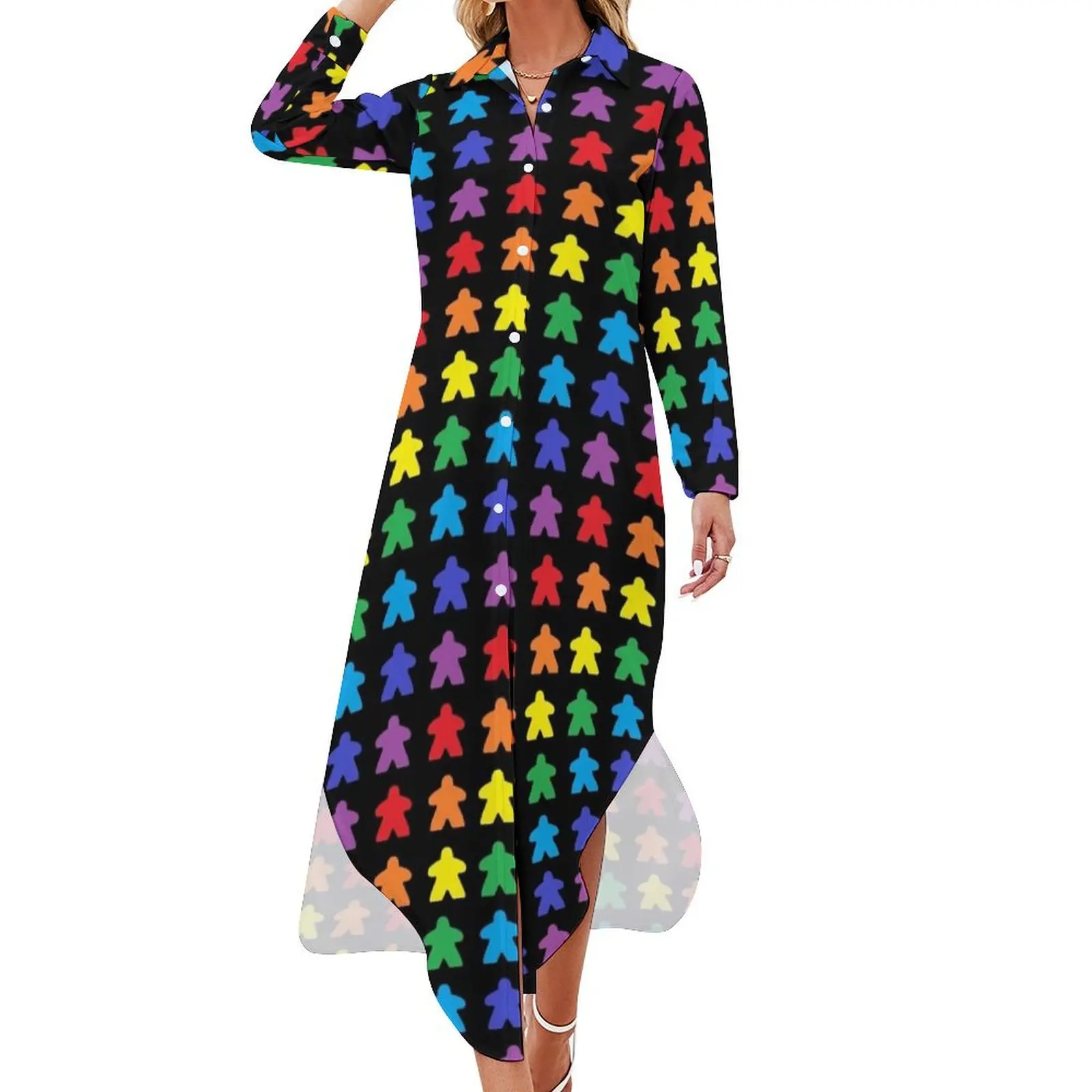 Meeple Rainbow Tabletop Pride Long Sleeved Shirt Dress dresses for woman 2024 women's summer dresses 2024
Meeple Rainbow Tabletop Pride Long Sleeved Shirt Dress dresses for woman 2024 women's summer dresses 2024