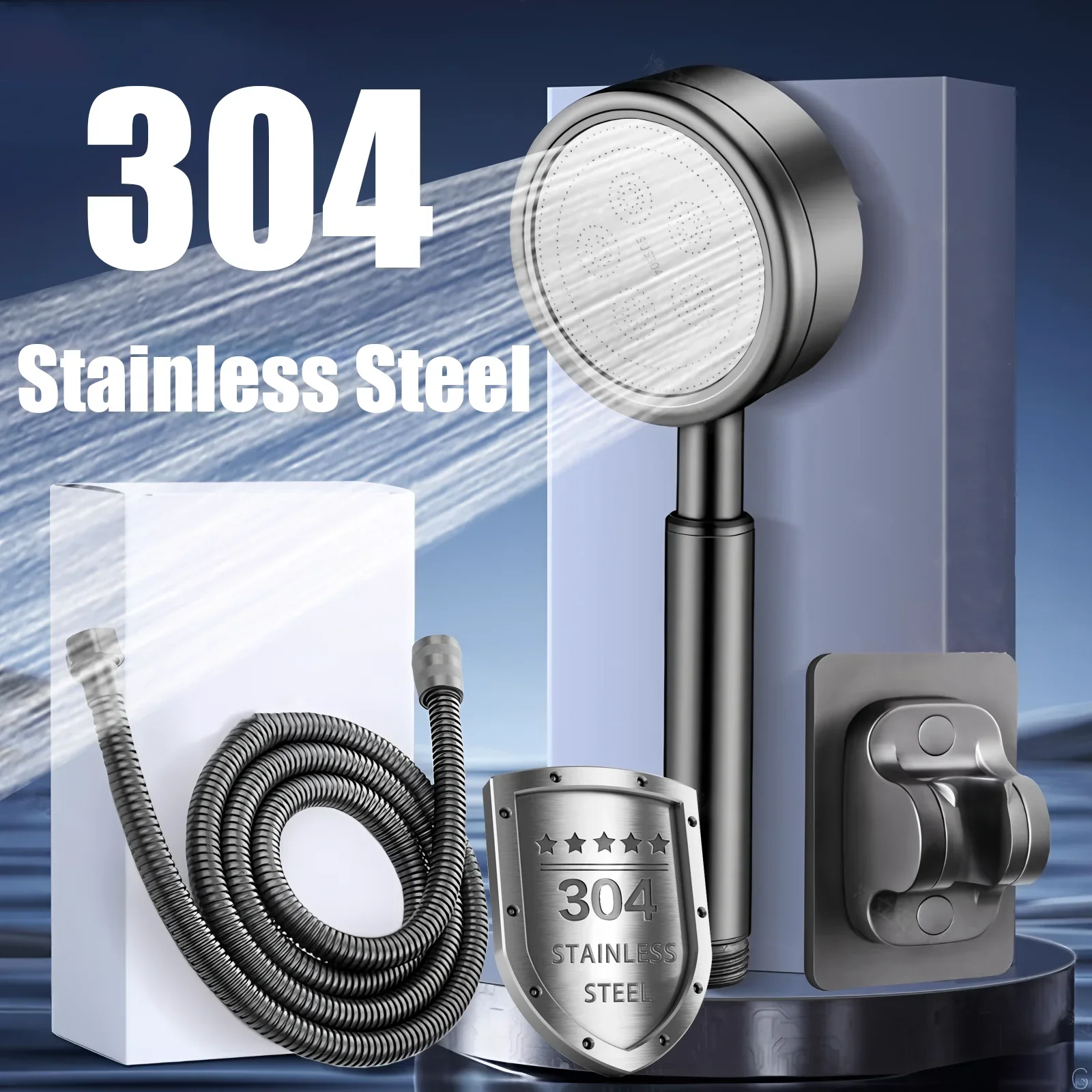 304 Stainless Steel High Pressure Shower Head Portable Bathroom Water Saving Showerhead Toilet Filter Rain Faucet Nozzle Hose
304 Stainless Steel High Pressure Shower Head Portable Bathroom Water Saving Showerhead Toilet Filter Rain Faucet Nozzle Hose