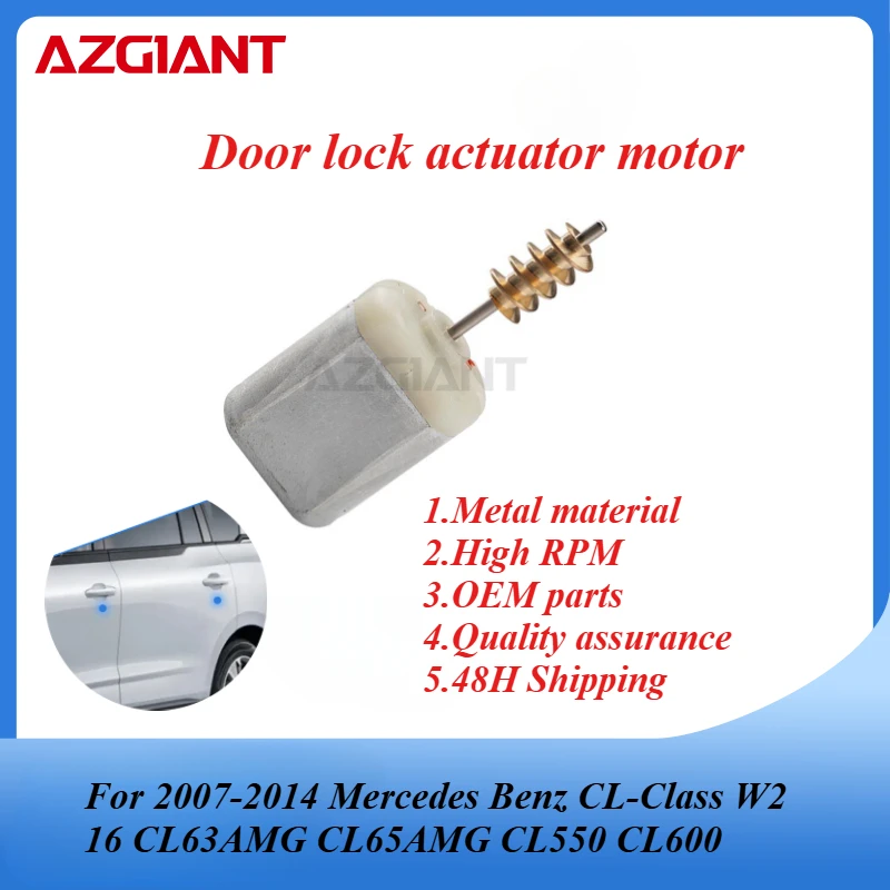 AZGIANT Car door lock actuator motor for 2007-2014 Mercedes Benz CL-Class W216 CL63AMG CL65AMG CL550 CL600 FC-280SC-14260 OEM
AZGIANT Car door lock actuator motor for 2007-2014 Mercedes Benz CL-Class W216 CL63AMG CL65AMG CL550 CL600 FC-280SC-14260 OEM