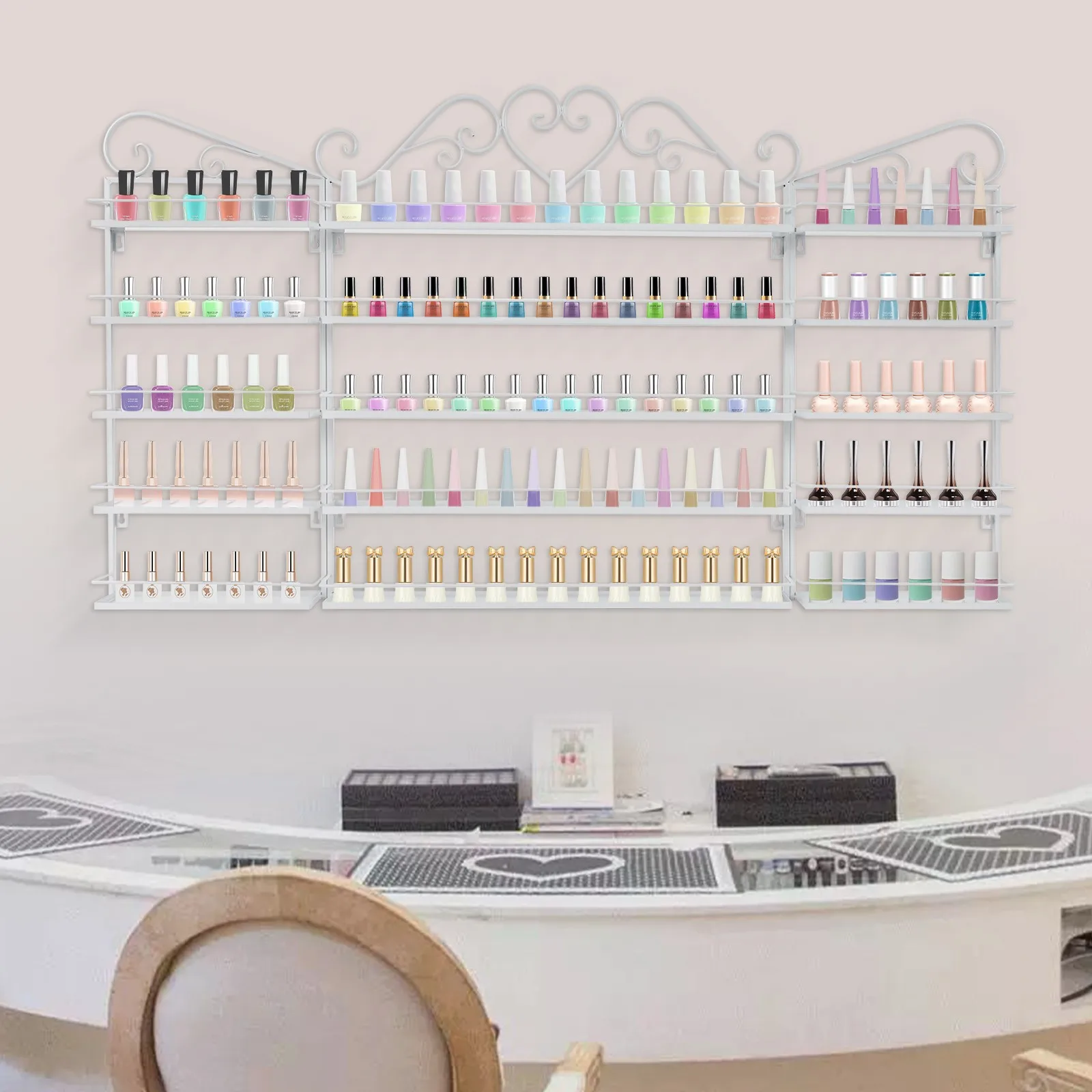 Белая 5-уровневая настенная полка для лака для ногтей, набор из 3 шт. для организации и отображения в салоне
Белая 5-уровневая настенная полка для лака для ногтей, набор из 3 шт. для организации и отображения в салоне