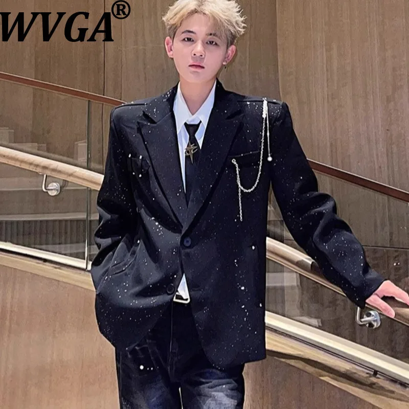 WVGA Spring Autumn New Men Tide Korean Style Starry Sky Niche Pearl Chain Design Trendy Blazer Chic Casual High-End Coats W19227
WVGA Spring Autumn New Men Tide Korean Style Starry Sky Niche Pearl Chain Design Trendy Blazer Chic Casual High-End Coats W19227