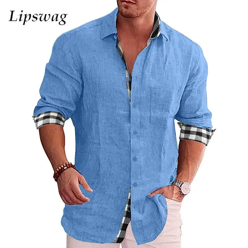 Fashion Plaid Patchwork Long Sleeve Shirts Men Autumn Vintage Turn-down Collar Button-up Cardigans Casual Loose Mens Shirt Tops
Fashion Plaid Patchwork Long Sleeve Shirts Men Autumn Vintage Turn-down Collar Button-up Cardigans Casual Loose Mens Shirt Tops