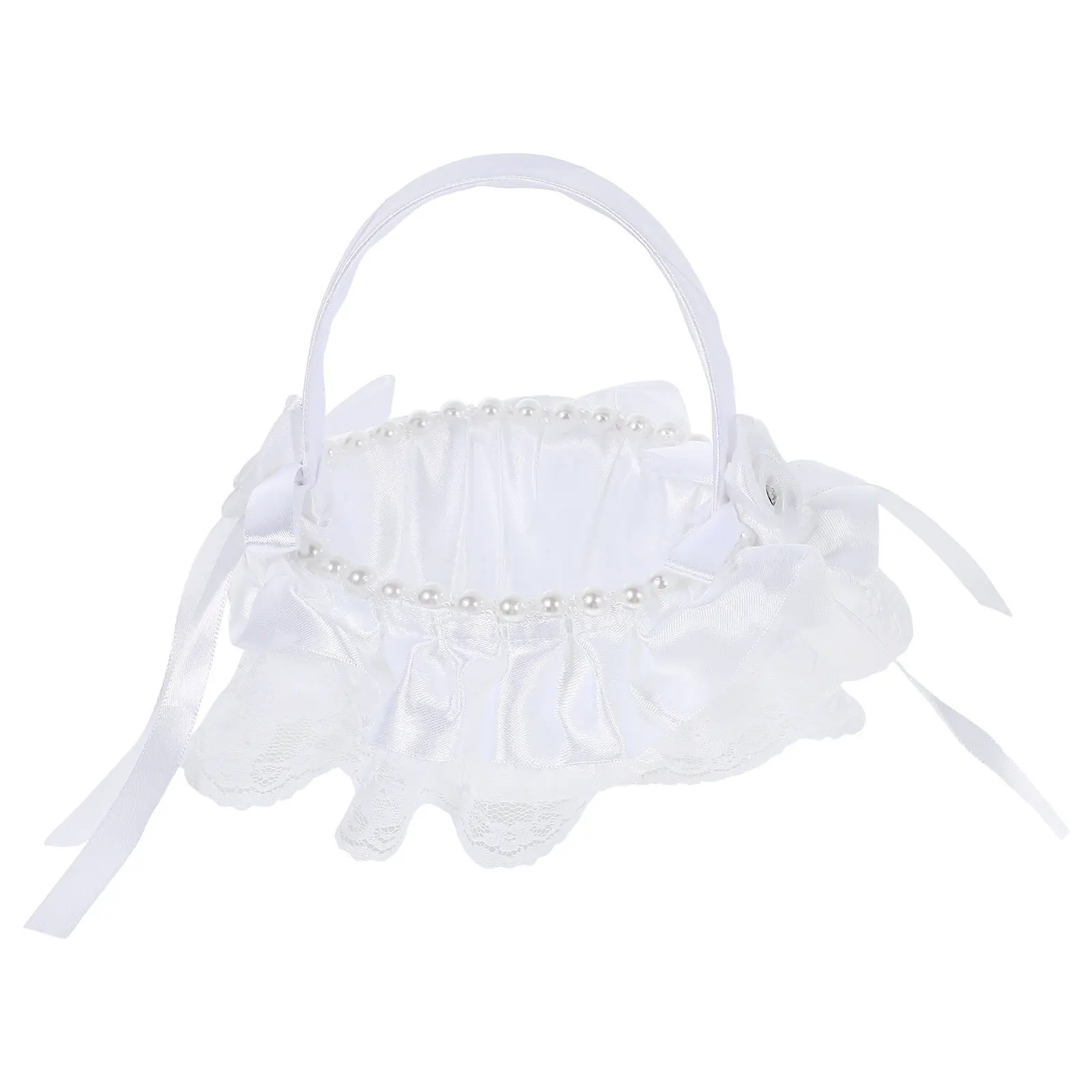 1pc Lace White Western Flower Container For Wedding Ceremony Petals Decorative Storage Basket Handheld Flower
1pc Lace White Western Flower Container For Wedding Ceremony Petals Decorative Storage Basket Handheld Flower