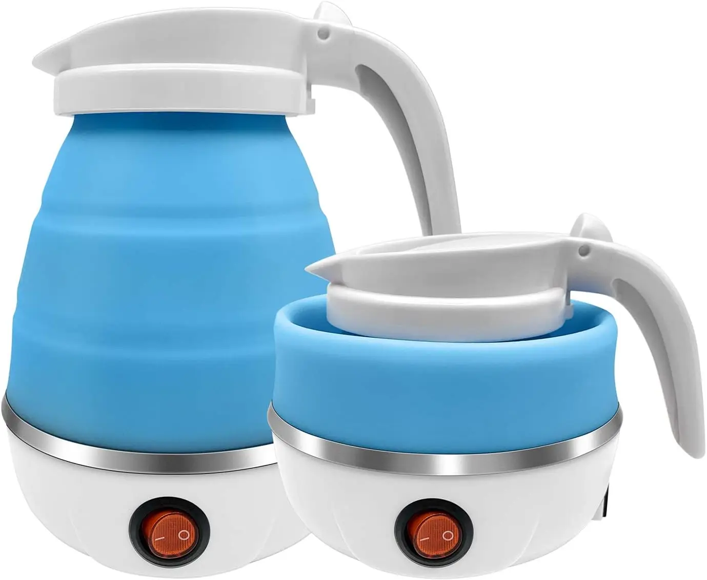 Travel Portable Foldable Electric Kettle, 0.6L Small Collapsible Hot Water Boiler For Coffee Tea (Blue)
Travel Portable Foldable Electric Kettle, 0.6L Small Collapsible Hot Water Boiler For Coffee Tea (Blue)