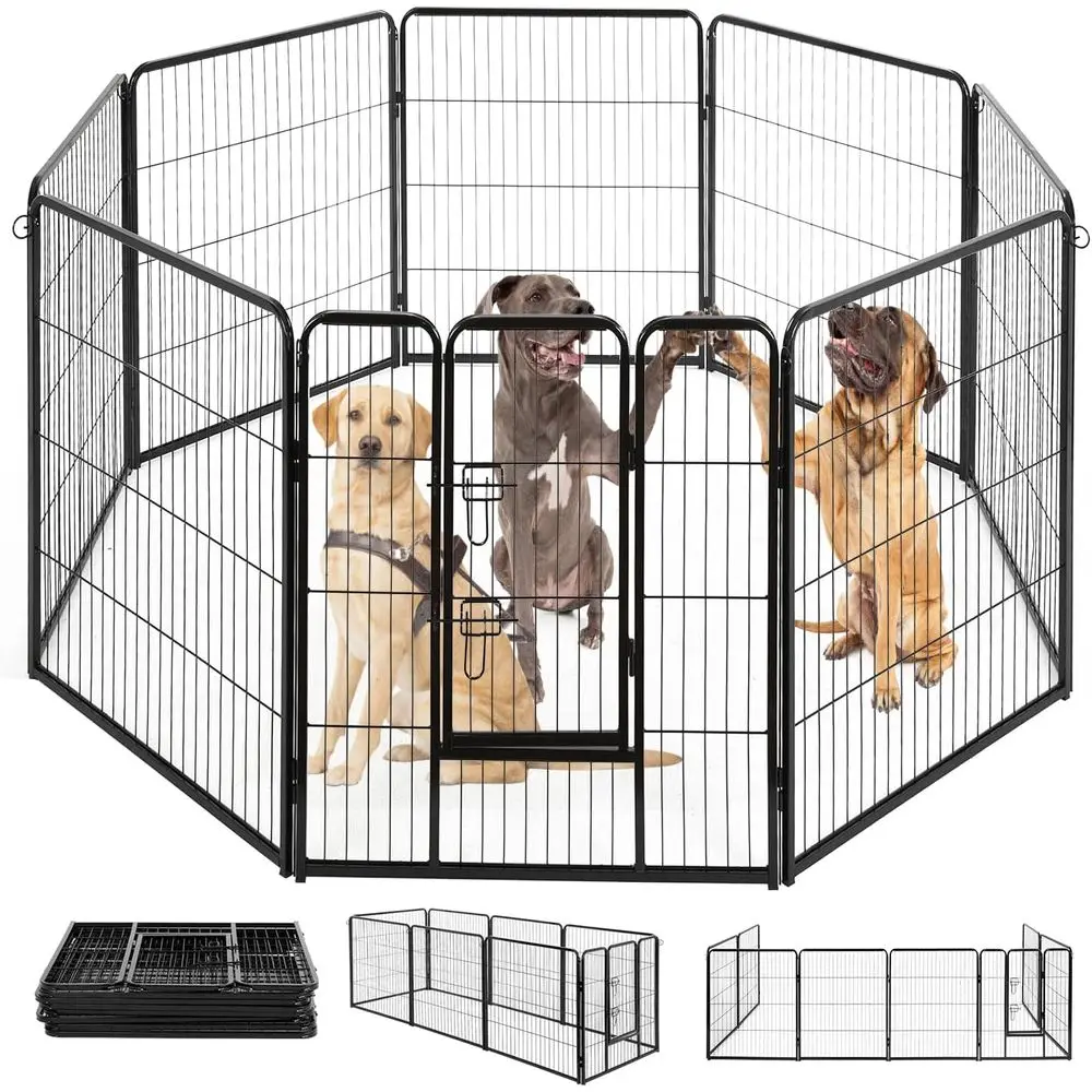 40 Heavy-Duty 8-Panel Metal Pet Playpen - Indoor/Outdoor, Rust-Resistant, Easy Setup, Anti-Skid
40 Heavy-Duty 8-Panel Metal Pet Playpen - Indoor/Outdoor, Rust-Resistant, Easy Setup, Anti-Skid