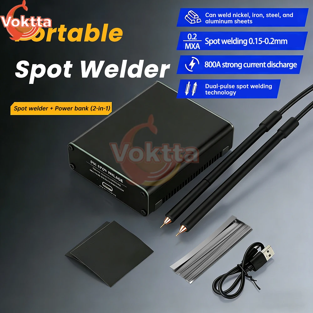 DC 5V 2A 18650/21700 Литиевая батарея Аппарат точечной сварки 0,12-0,2 мм Сварочная ручка Тип C Интерфейс Power Bank Аппарат точечной сварки
DC 5V 2A 18650/21700 Литиевая батарея Аппарат точечной сварки 0,12-0,2 мм Сварочная ручка Тип C Интерфейс Power Bank Аппарат точечной сварки