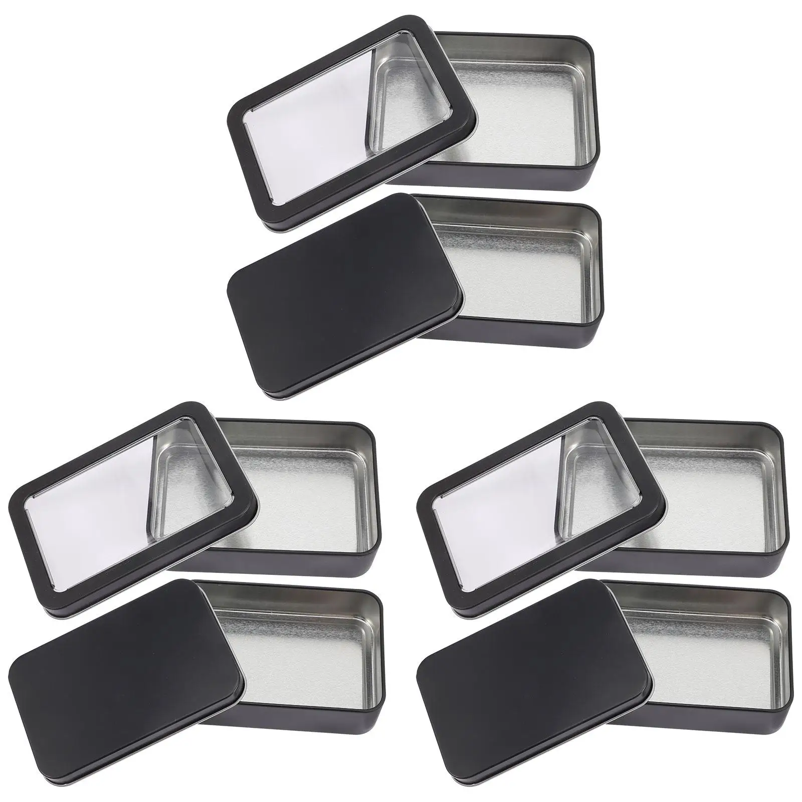 6 Pcs Cards Iron Box Playing Tin Case Metal with Cover Holder Organizer Cases Deck of Black Storage Tins
6 Pcs Cards Iron Box Playing Tin Case Metal with Cover Holder Organizer Cases Deck of Black Storage Tins