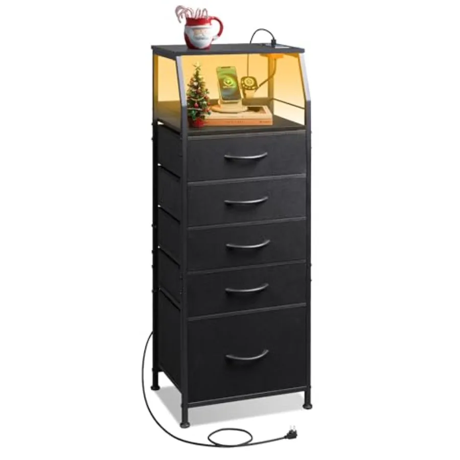 LED Nightstand with Charging Station Fabric Dresser with for Bedroom Tall Night Stand with Open Shelves Bed Side Tables Living
LED Nightstand with Charging Station Fabric Dresser with for Bedroom Tall Night Stand with Open Shelves Bed Side Tables Living