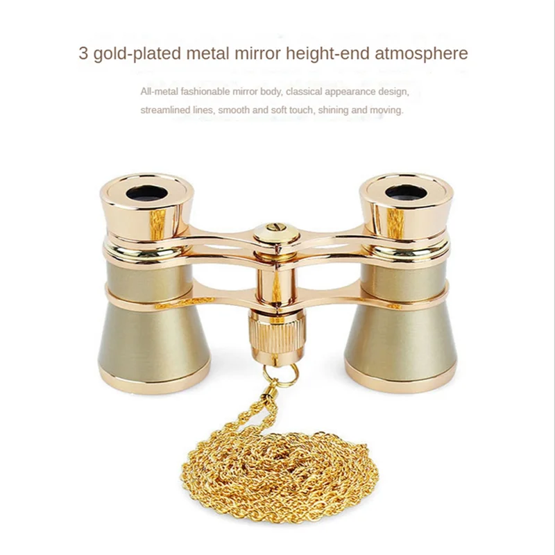 PA-3X25 Opera Viewing Binoculars All Metal with Handle/Chain Ladies Retro Small Binoculars Mini
PA-3X25 Opera Viewing Binoculars All Metal with Handle/Chain Ladies Retro Small Binoculars Mini