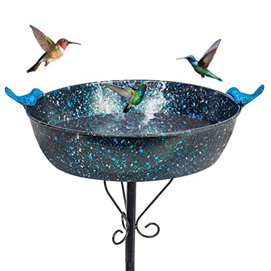 Outdoor Garden Bird Bath, Metal Birdbath with Stable Stakes Bird Feeders for Outdoor Yard Lawn Patio 3" Deep*35" Height
Outdoor Garden Bird Bath, Metal Birdbath with Stable Stakes Bird Feeders for Outdoor Yard Lawn Patio 3" Deep*35" Height