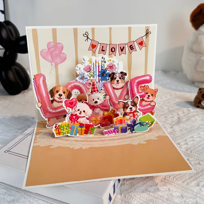 6Pcs Happy Birthday Card Birthday Dog 3D Birthday Pop Up Card Greeting Card Best Birthday Gift for Family Husband Couple Friends
6Pcs Happy Birthday Card Birthday Dog 3D Birthday Pop Up Card Greeting Card Best Birthday Gift for Family Husband Couple Friends