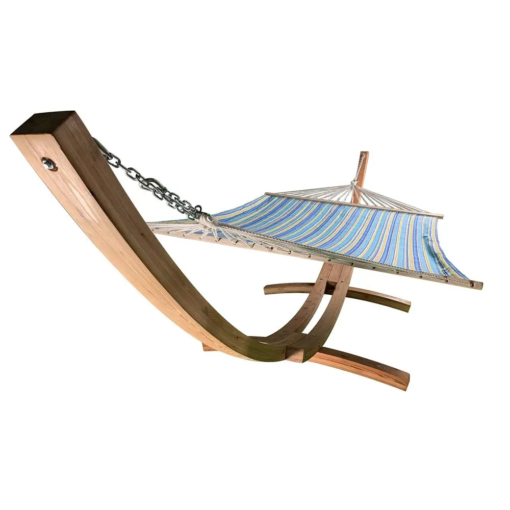 Ft. Water Treated Wooden Arc Hammock Stand Premium Quilted, Double Padded Hammock Bed. 2 Person Bed.450 LB CapacityNatural Stai
Ft. Water Treated Wooden Arc Hammock Stand Premium Quilted, Double Padded Hammock Bed. 2 Person Bed.450 LB CapacityNatural Stai