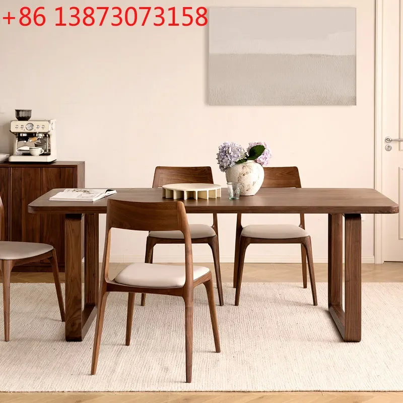 North American black walnut pure solid wood dining table rectangular small apartment home living room new Chinese modern simple
North American black walnut pure solid wood dining table rectangular small apartment home living room new Chinese modern simple